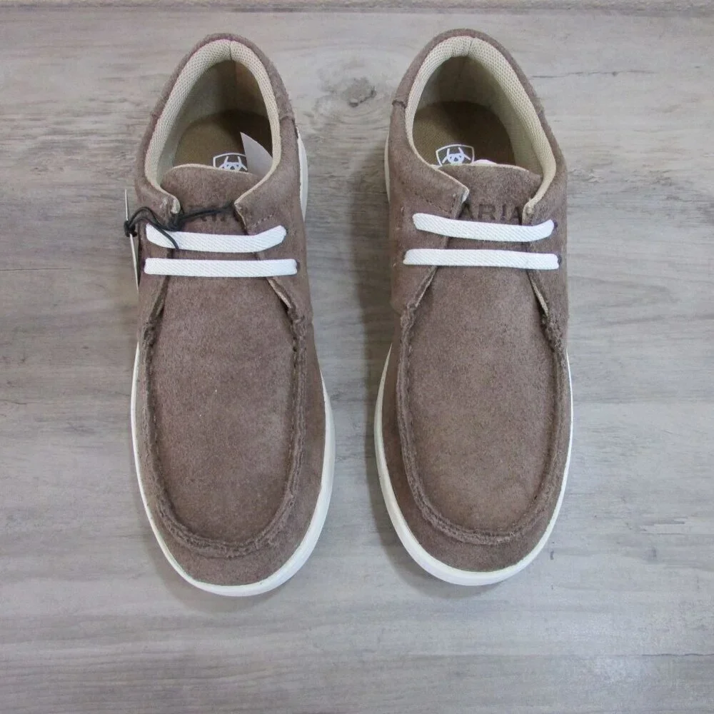 Ariat Toddler Kid's 8 Hilo Slip on Sneaker Shoe Brown Bomber Suede 10051007